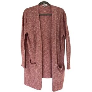 Madewell Summer Ryder Lightweight Open‎ cardigan Marled Pink Size Medium